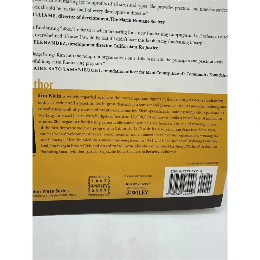 Fundraising‎ for Social Change by Kim Klein 5th Edition Chardon Press 2007 PB